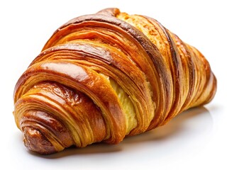 Fototapeta premium Close Up Croissant, Delicious Bakery, Golden Goodness
