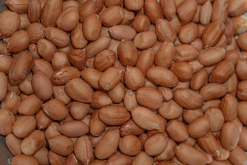 Close-Up of Raw Peanuts Without  Shell
