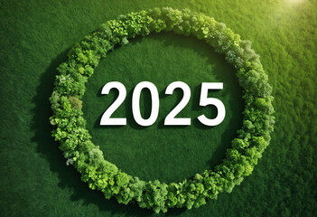 2025 written on nature background