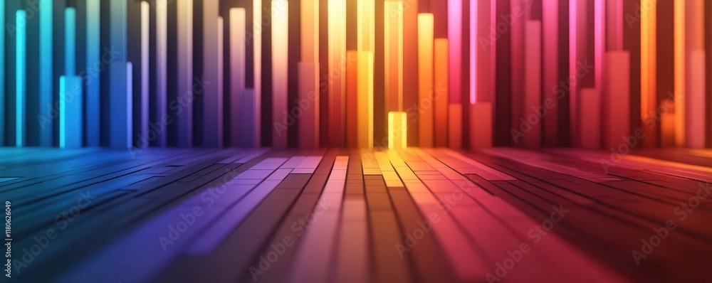 Aufkleber market predictions chart flat design front view trend insights theme 3d render triadic color scheme