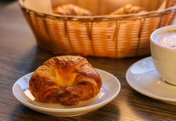 croissant and coffee