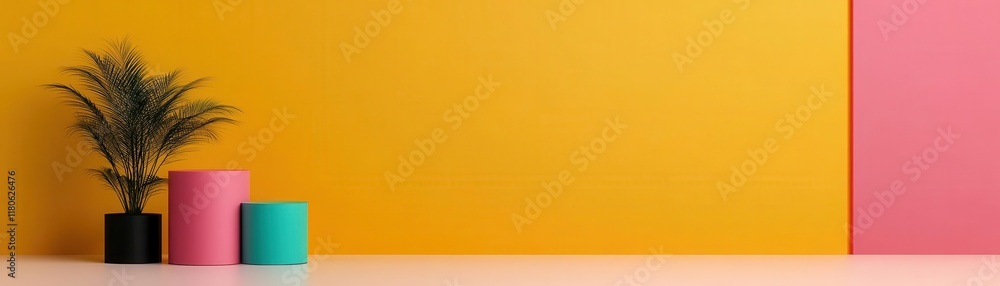 Poster market trends board flat design side view economic growth and predictions theme 3d render complement