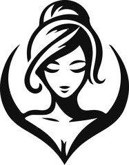 sketch silhouette icon logo symbol face abstract beautiful modern minimalist