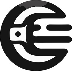 Obraz premium sketch silhouette icon logo abstract symbol fashion technology future