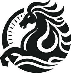 vintage classic mythological animal symbol logo icon silhouette sketch with traditional ethnic