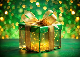 Gold Bow Gift Box - Festive Holiday Gift