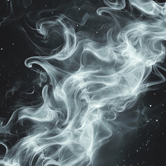 Fototapeta premium Several Fibers on Smoke Background Creating Essential Design Aesthetic