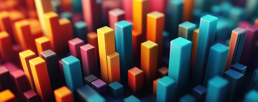 Quant models panel flat design side view investment risk theme 3D render complementary color scheme