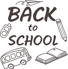 Fototapeta premium Back to school scribble chalk sketch editable vector text effect
