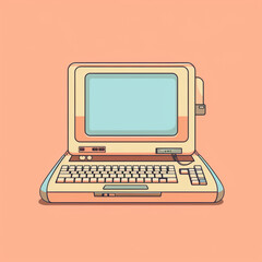 illustration of an old computer
