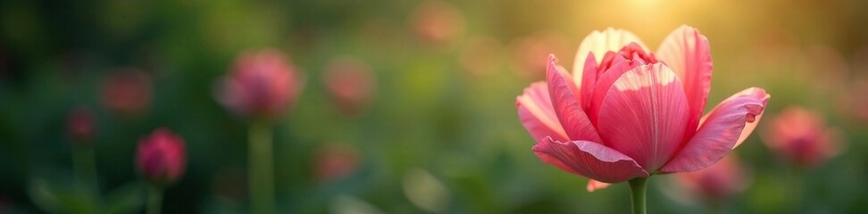 Fototapeta premium Delicate flower petals unfolding in gentle morning light, blossom, flower