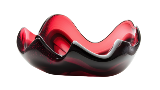 Abstract black fluid glass transparent background