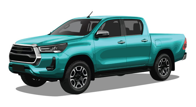 car truck silver grey art 3d 4x4 vector template element sign symbol logo template vector graphic design illustration isolated white suv trip