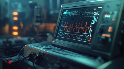 Close up of electrocardiogram device