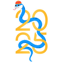 2025 Year of Snake for Celebrate Lunar New Year illustration