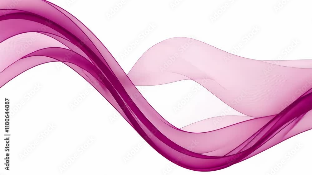 Poster elegant flowing fabric waves in shades of pink creating a soft and smooth design effect