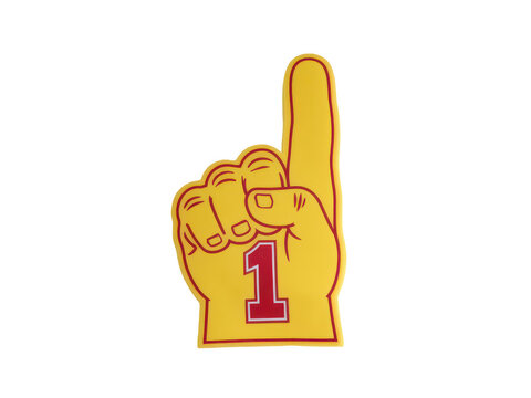 foam finger with number 1 sign, symbolizing support and enthusiasm for team or event. Perfect for sports fans and celebrations - Powered by Adobe