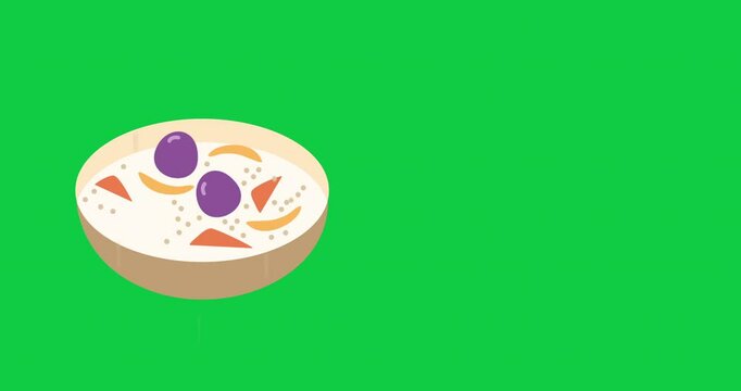 Ginataang Bilo Bilo or Ginataang Halo Halo is a Popular Filipino Dessert animation