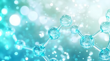 abstract aqua molecular structure background - abstract backgrounds