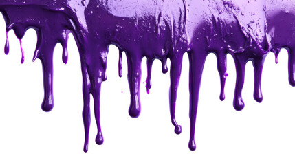 Paint dripping from the top transparent background