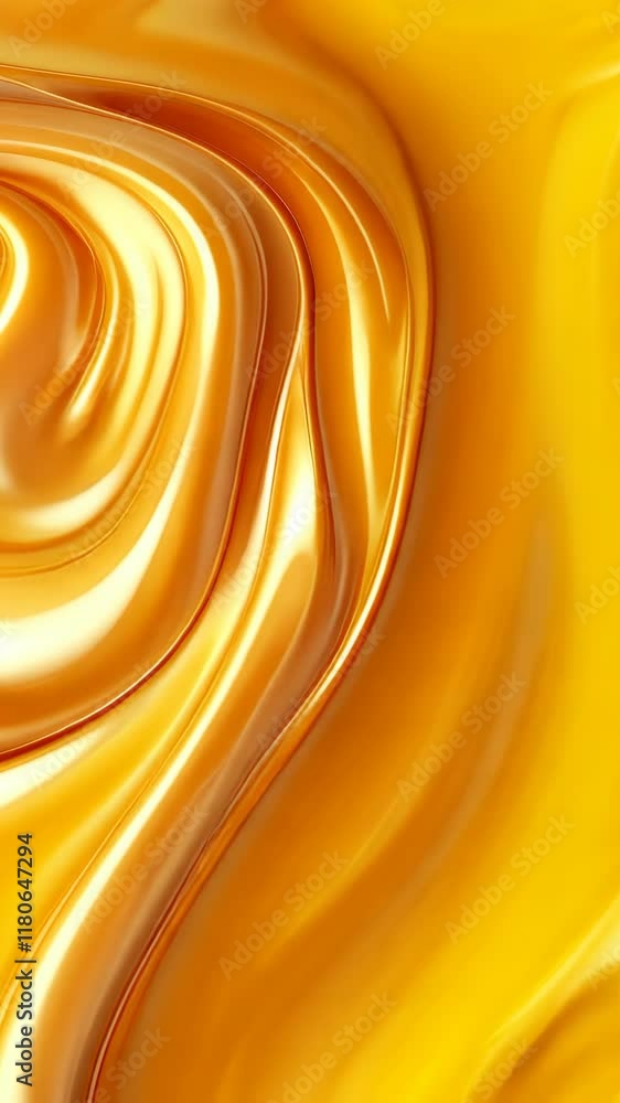Poster gold swirls create a vibrant and fluid abstract texture reminiscent of shimmering liquid