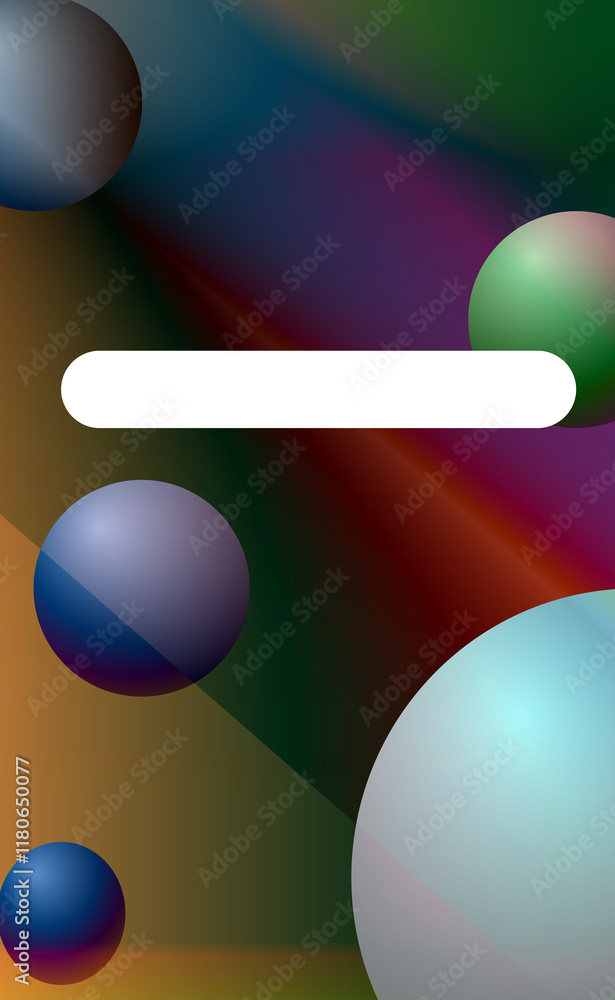 Poster vector abstract background liquid bubble circles on fluid gradient with shadows and lights effects s