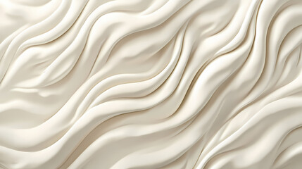 Obraz premium Soft cream faux fur fabric with textured wavy pattern. Snowwoven. Illustration