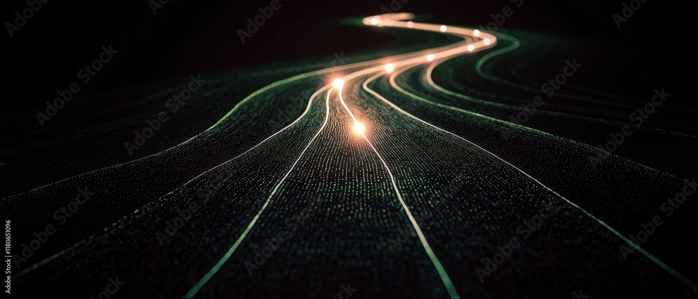 Poster futuristic data stream abstract technology background