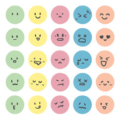 丸い表情アイコンセット