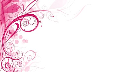 Obraz premium Abstract Pink Floral Design With Swirls And Dots