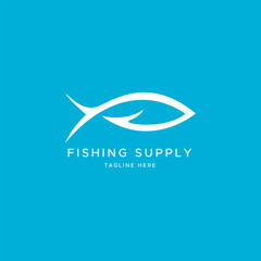FISH SYMBOL ICON MODERN STYLISH CLEAN CONCEPT