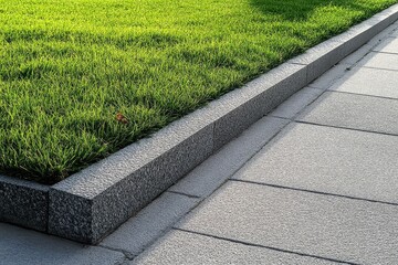 Maintaining park sidewalks through grass cutting.