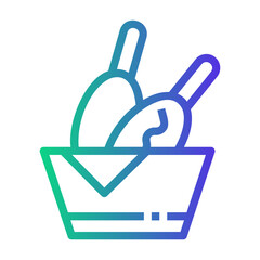 corndog Line Gradient Icon