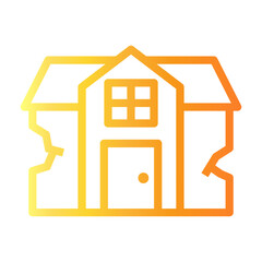 haunted house Line Gradient Icon