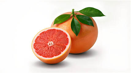 grapefruit with leaves