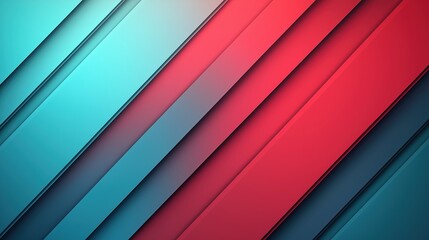 Fototapeta premium Abstract Red and Blue Diagonal Striped Background with Depth and Texture