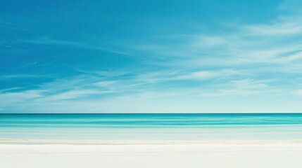 Serene Beachscape Turquoise Waters and White Sands.