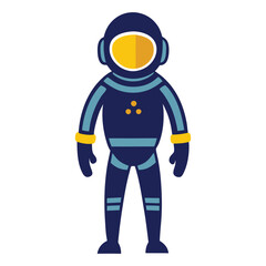 astronaut silhouette black vector illustration