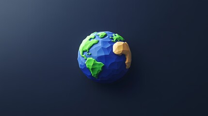 Fototapeta premium Visually captivating representation of the Earth showcasing its landmasses oceans and emphasizing the global nature of environmental conservation and sustainability efforts on Earth Day