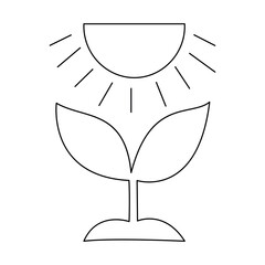 Ecology sustainable single-line art beautifully represents the harmony between nature and sustainability, capturing the delicate balance of our environment with a simple, flowing line.