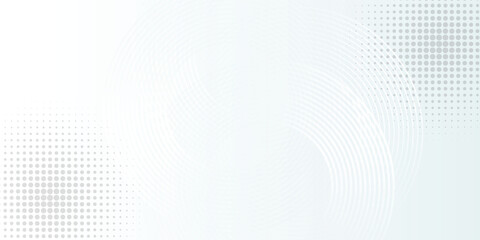 White abstract background. Modern circle lines pattern. Futuristic concept.