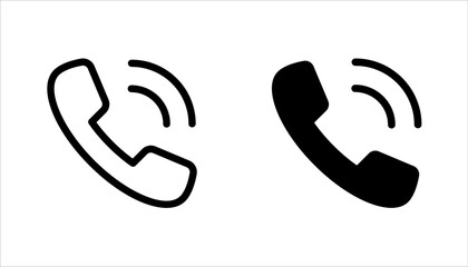 Obraz premium Phone icon set. Call symbol. phone call sign. vector illustration on white background