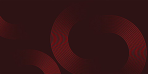 abstract red glowing geometric lines on black background.