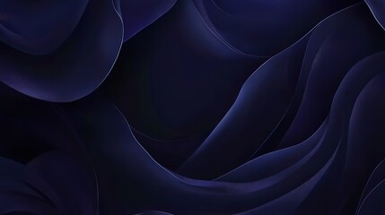 Fototapeta premium Beautiful Dark Blue Silk Satin Background with Soft Folds on Shiny Fabric. Luxury Background with Space for Design. Web Banner. Flat Lay, Table Top View.