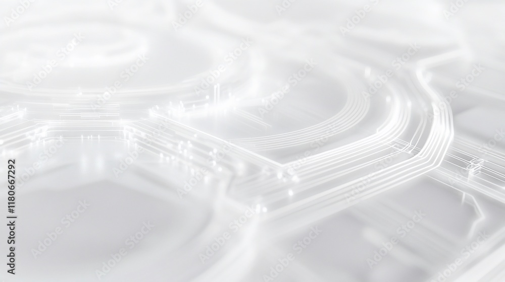 Poster abstract white textured background with layered lines and curves.
