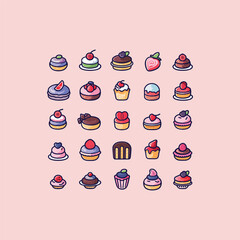 Set of modern tart design vector template