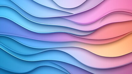 Abstract Pastel Wave Layers Design Background