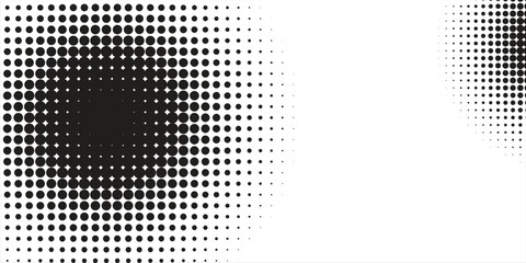 Wave halftone pattern. Halftone dots background.