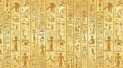 ancient egypt heiroglyphs seamless pattern wallpaper