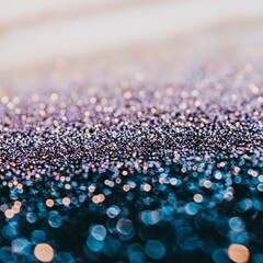 Sparkling Glitter Texture  Shimmering Blue  Purple  Gold Background